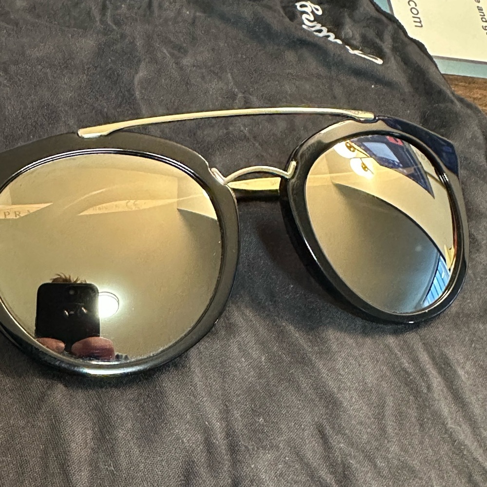 PRADA WOMENS DESIGNER SUNGLASSES BLACK